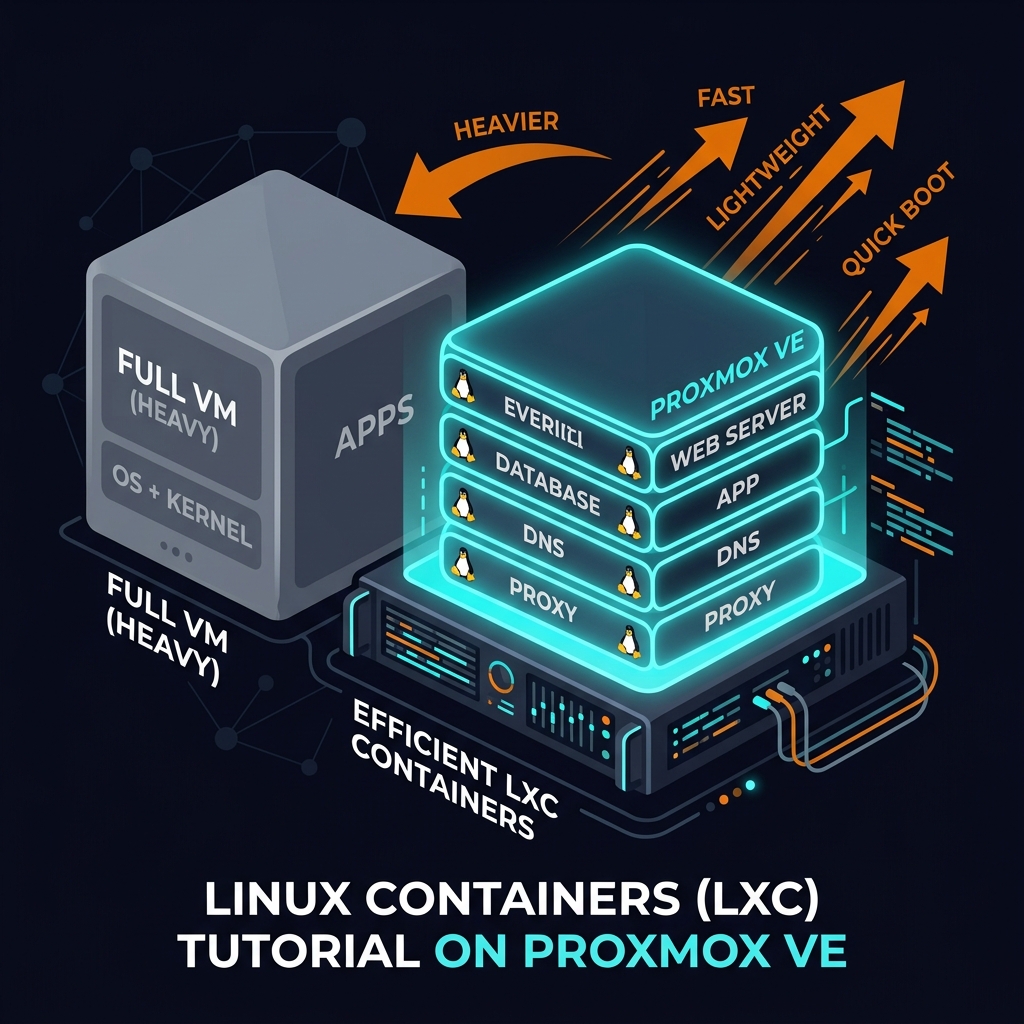 Illustration conteneurs LXC Proxmox VE