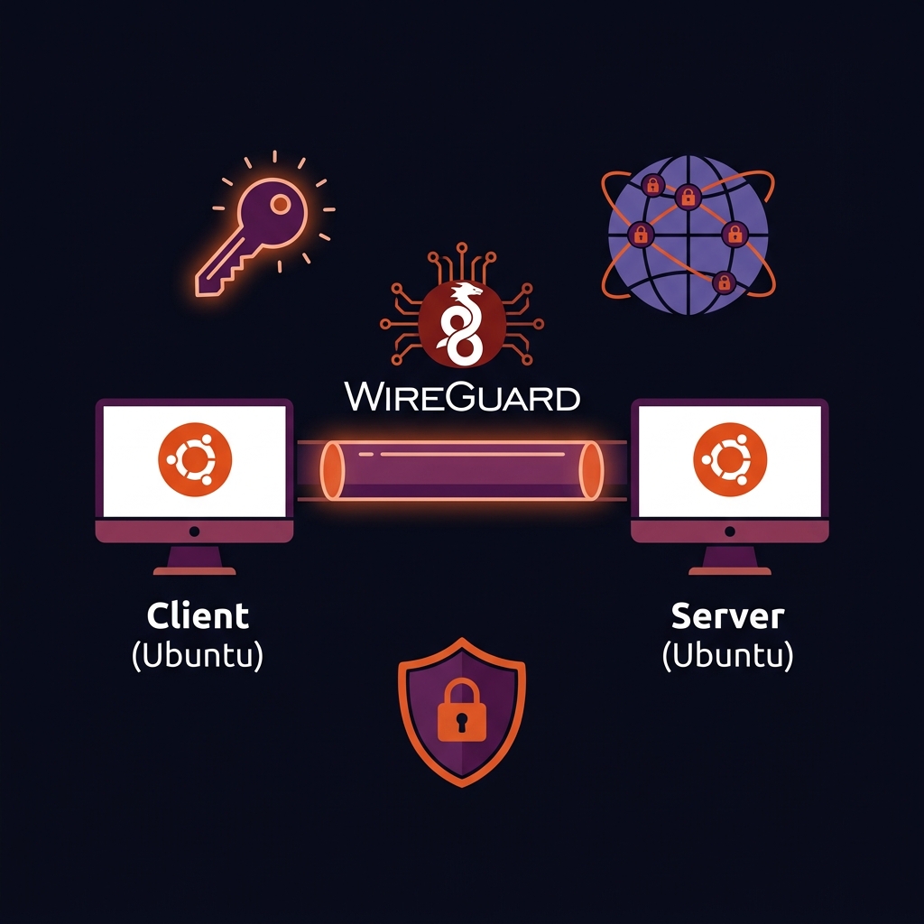 Illustration VPN WireGuard Ubuntu